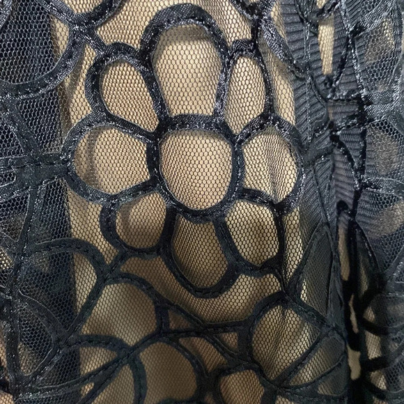 Bebe NEW Whimsigoth Black Nude Mesh Overlay Fairygoth Layered Skirt M - Picture 10 of 12